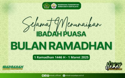 SELAMAT MENUNAIKAN IBADAH PUASA BULAN SUCI RAMADHAN 1446 H