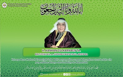 Turut Berduka Cita atas Wafatnya H. Kankan Zulkarnaen TA. Bin Syeikh KH. A. Shohibulwafa Tajul Arifin RA.
