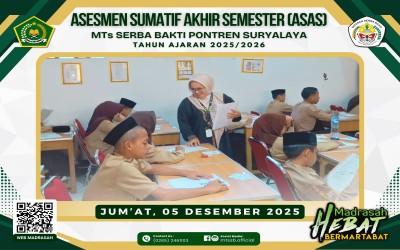 Hari Kelima ASAS 2025-2026: Asesmen Informatika dan Fikih Berjalan Lancar, Peserta Didik Pulang Lebih Awal untuk Persiapan Sholat Jumat