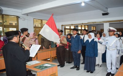 MTs SERBA BAKTI GELAR PELANTIKAN DAN SERTIJAB PENGURUS OSIS MASA HIDMAT 2023-2024