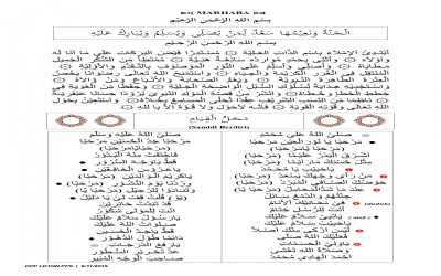 Teks Marhaba / Al Barjanji biasa dibaca di Pontren Suryalaya
